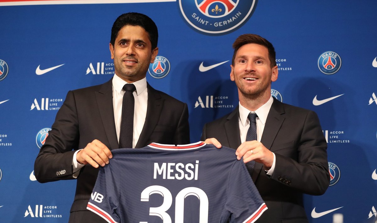 Nasser Al-Khelaifi koos Lionel Messiga.
