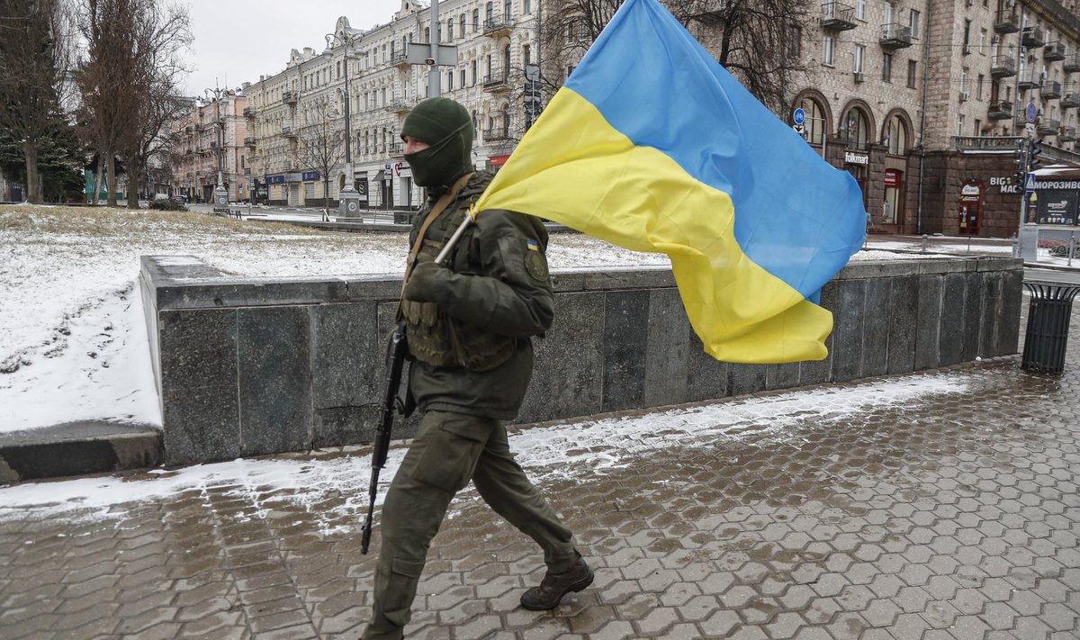 Ukraina lipuga sõdur
