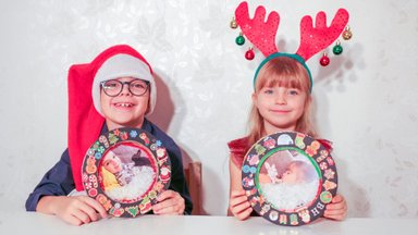 Lihtne ja vahva meisterdamisidee lastele: jõuluhõnguline pildiraam