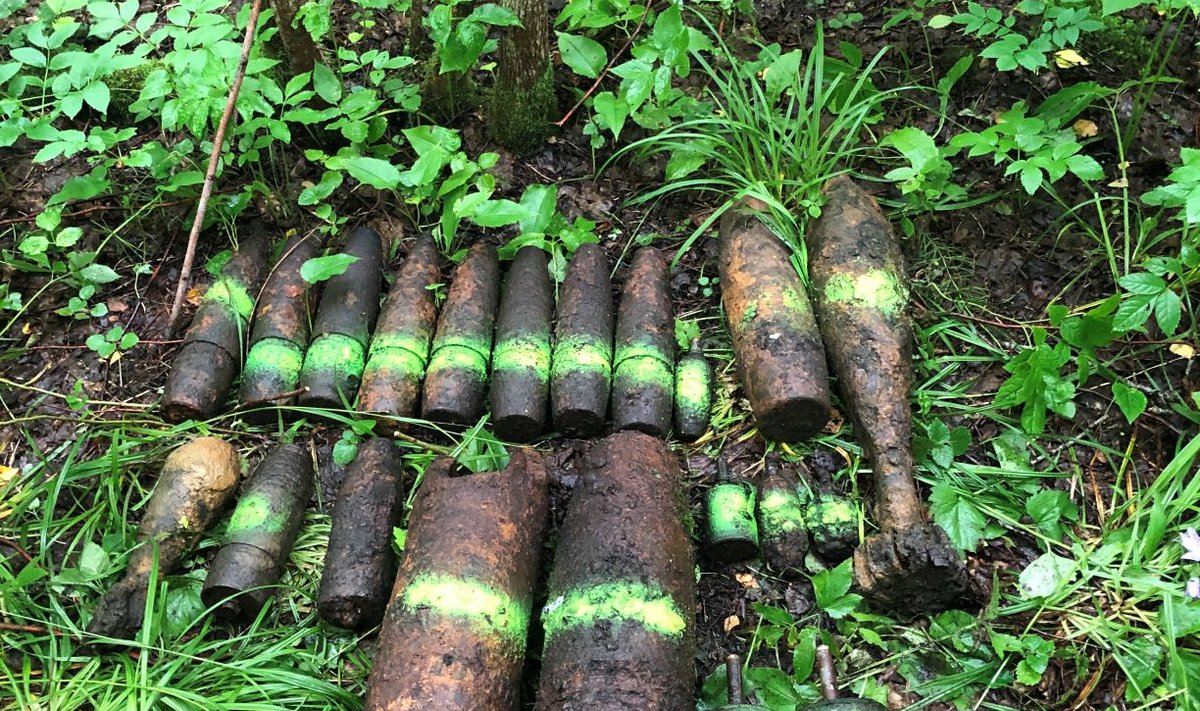 С помощью детектора было обнаружино 29 взрывных устройств у деревни Аувере близ Нарва-Йыэсуу. Об этом и сообщили в Спасательный департамент.