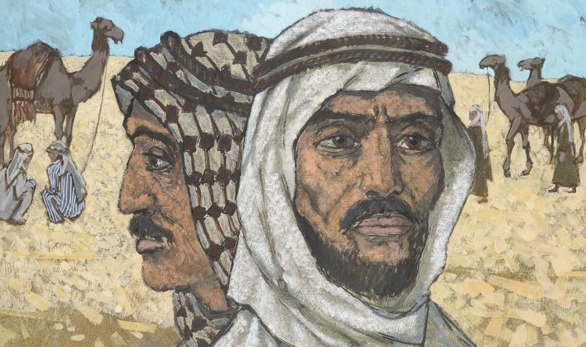 Endel Kõks [21. IV 1912 – 25. XI 1983] Beduiinid. Segatehnika, lõuend. 1972. 
