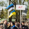 FOTOD | Tuhanded lauljad esitasid Tallinna Lauluväljakul ühendkoorina Ukraina rahvuslaulu