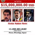 USA esitas Venezuela presidendile süüdistuse narkoterrorismis ja pani tema tabamise eest välja 15 miljonit dollarit