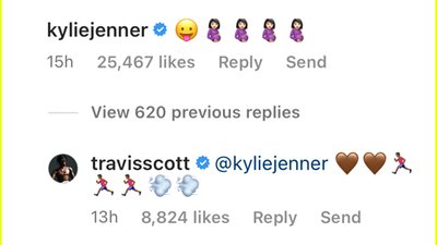 Kylie Jenner jättis Travis Scotti pildi alla rasedusele vihjava kommentaari.