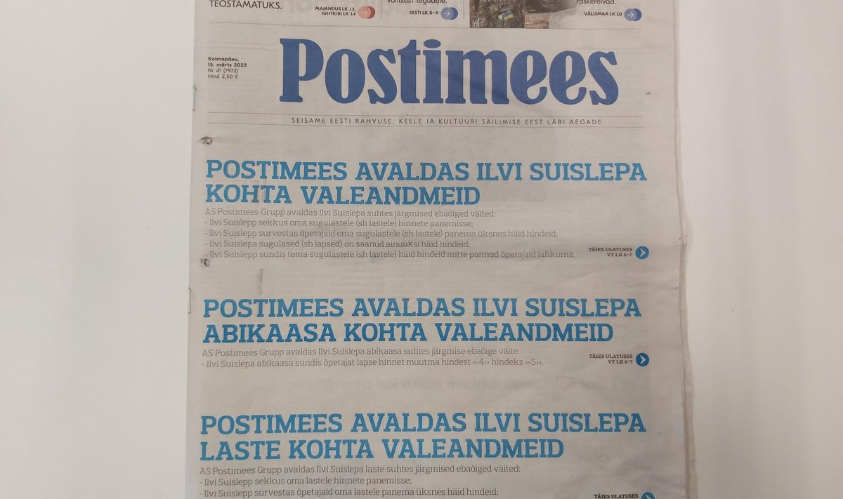 Postimees maksab Kanepi perele kopsaka valuraha - Eesti Ekspress