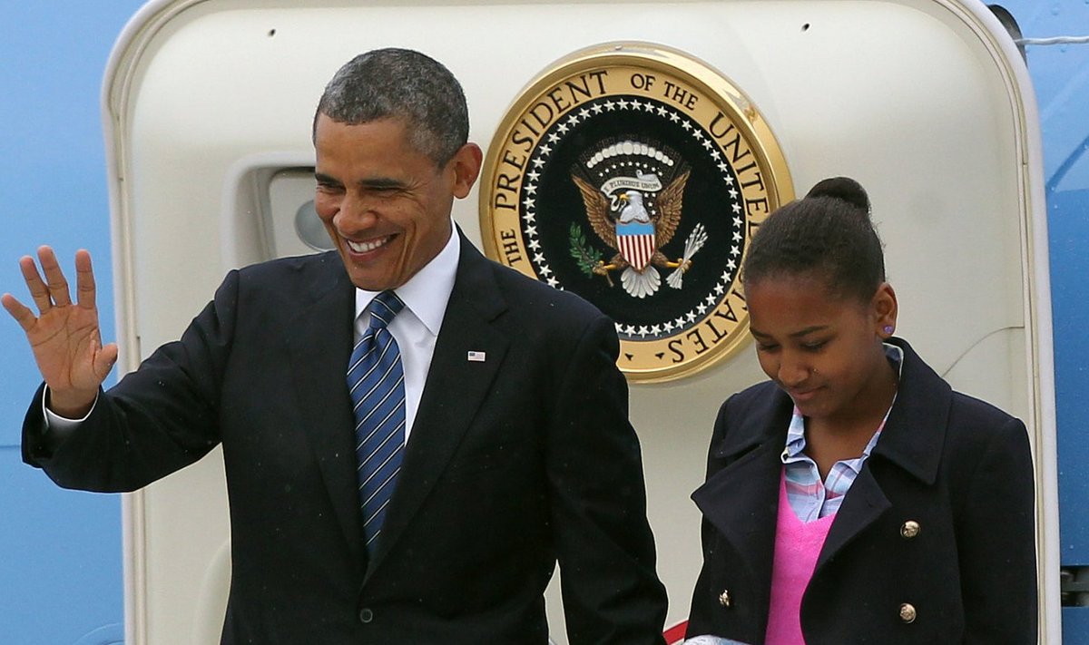 Barack Obama koos tütre Sashaga 10 aastat tagasi.