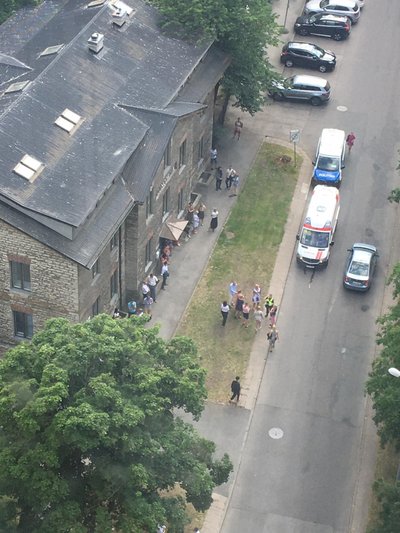 Эвакуация людей из банка