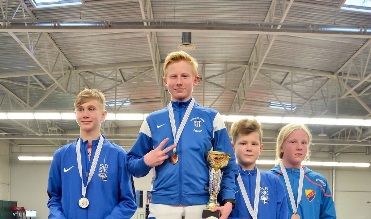 U14 poiste epee medalivõitjad