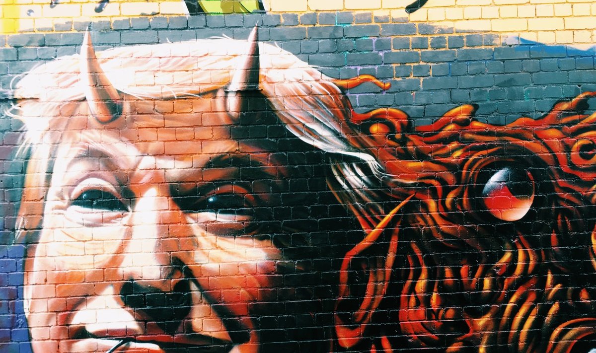 Trumpi halba mainet presidendina väljendab ka see seinamaaling (Foto: Unsplash.com / Jon Tyson)