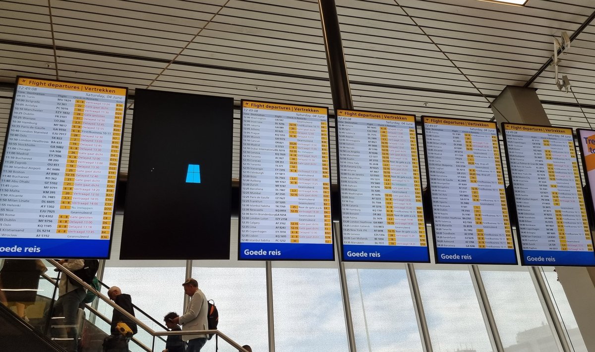 Mitmed lennud on Amsterdami lennujaamas tühistatud või edasi lükatud
