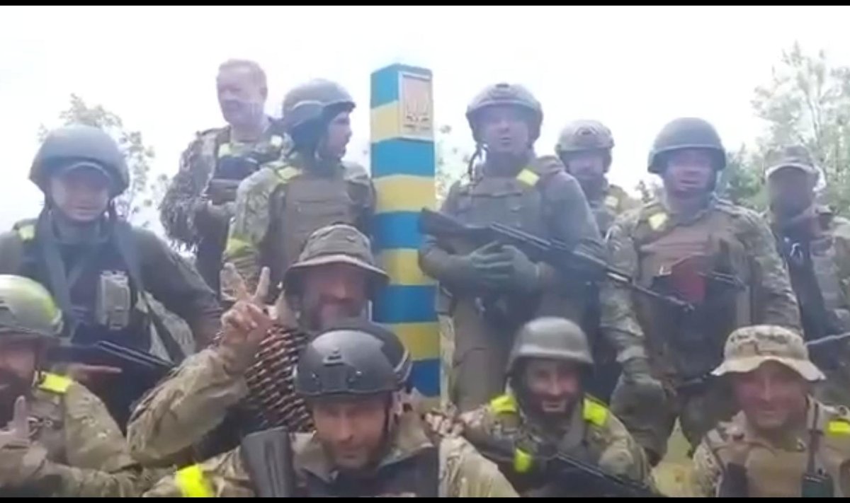 Ukraina võitlejad taastasid Harkivi oblastis piiriposti Venemaaga