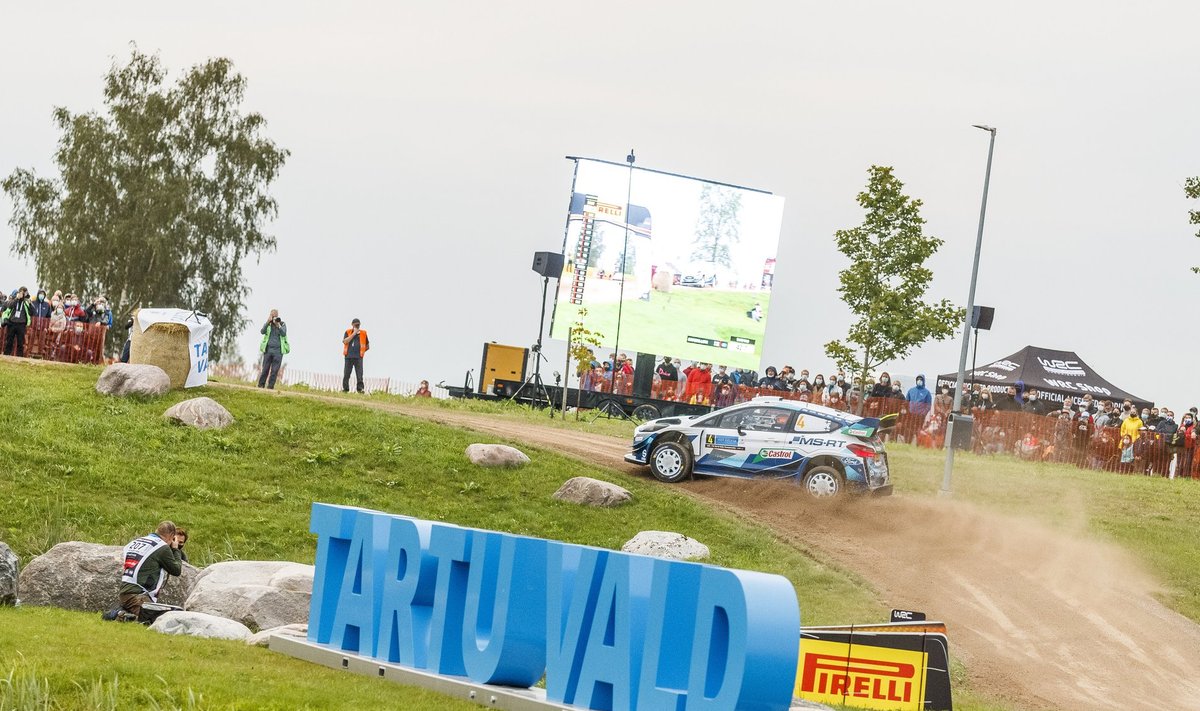 2020. aasta Rally Estonia 1. kiiruskatse. Esapekka Lappi M-Spordi Fordi roolis.
