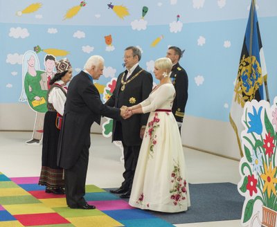 Ilvesed, president Arnold Rüütel ja Ingrid Rüütel EV97