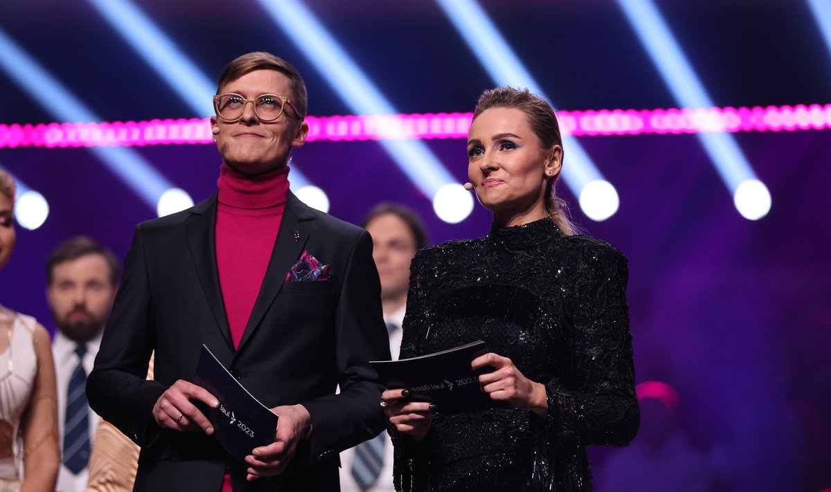 Eesti Laul 2023 saatejuhid Tõnis Niinemets ja Grete Kuld