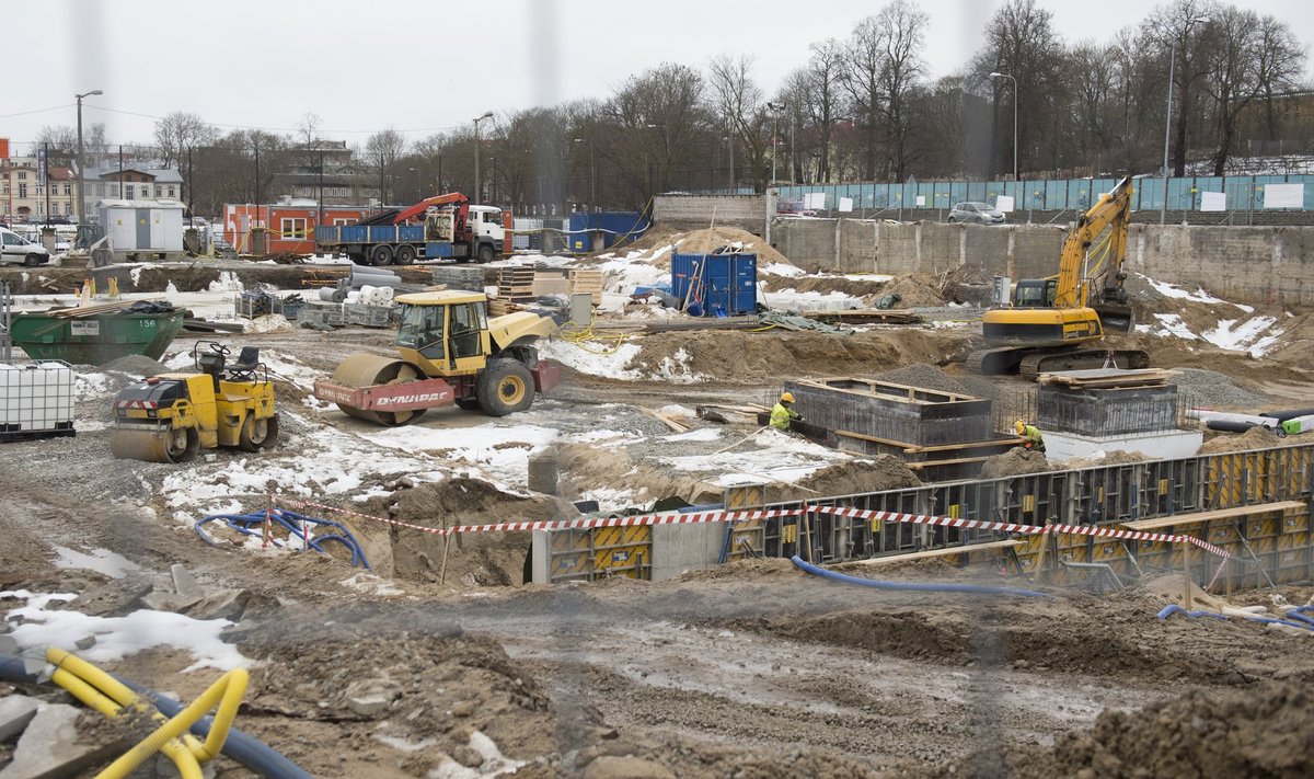 Ministeeriumide ühishoone ehitusplats.