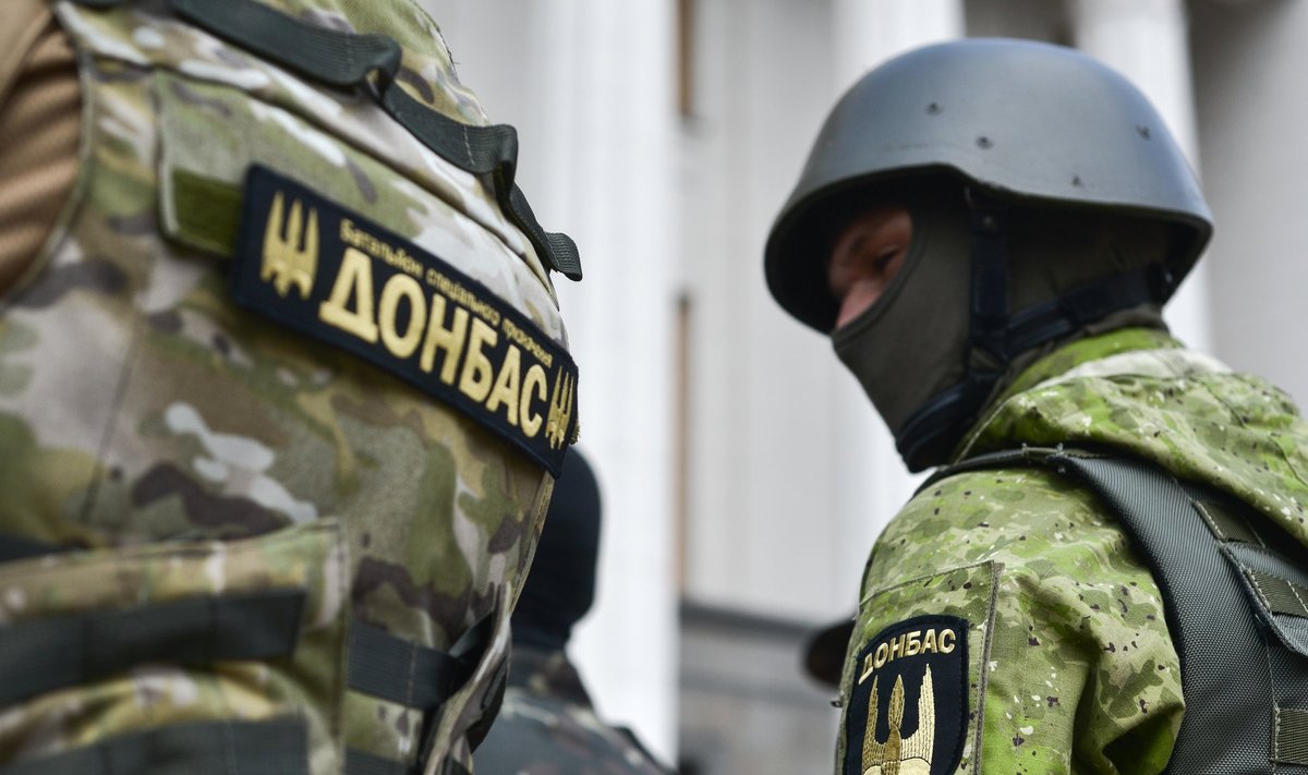 Бойцы батальона "Донбасс" в Киеве.