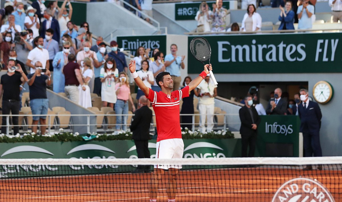 Novak Djokovic kaitseb French Openi meesüksikmängu tiitlit.