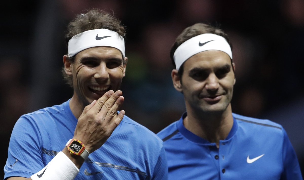 Suured rivaalid Rafael Nadal ja Roger Federer