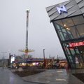 FOTOD | Halli, külma ja vihmase ilmaga pandi Nautica keskuse juures püsti jõulumaa
