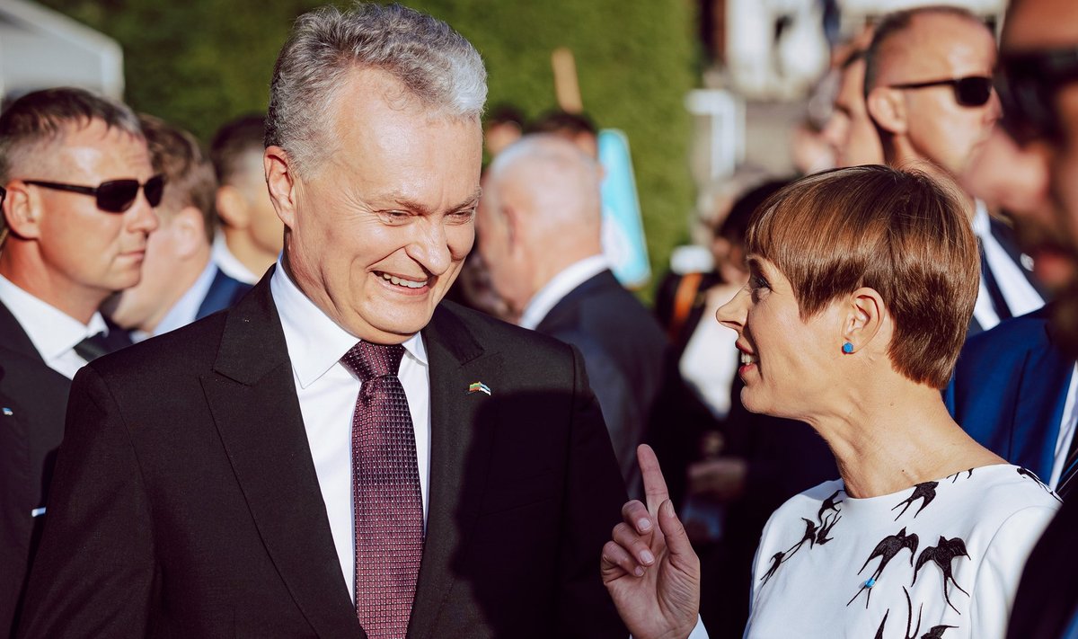 Leedu ja Eesti presidendid taasiseseisvuspäeva üritusel mullu Kadriorus.