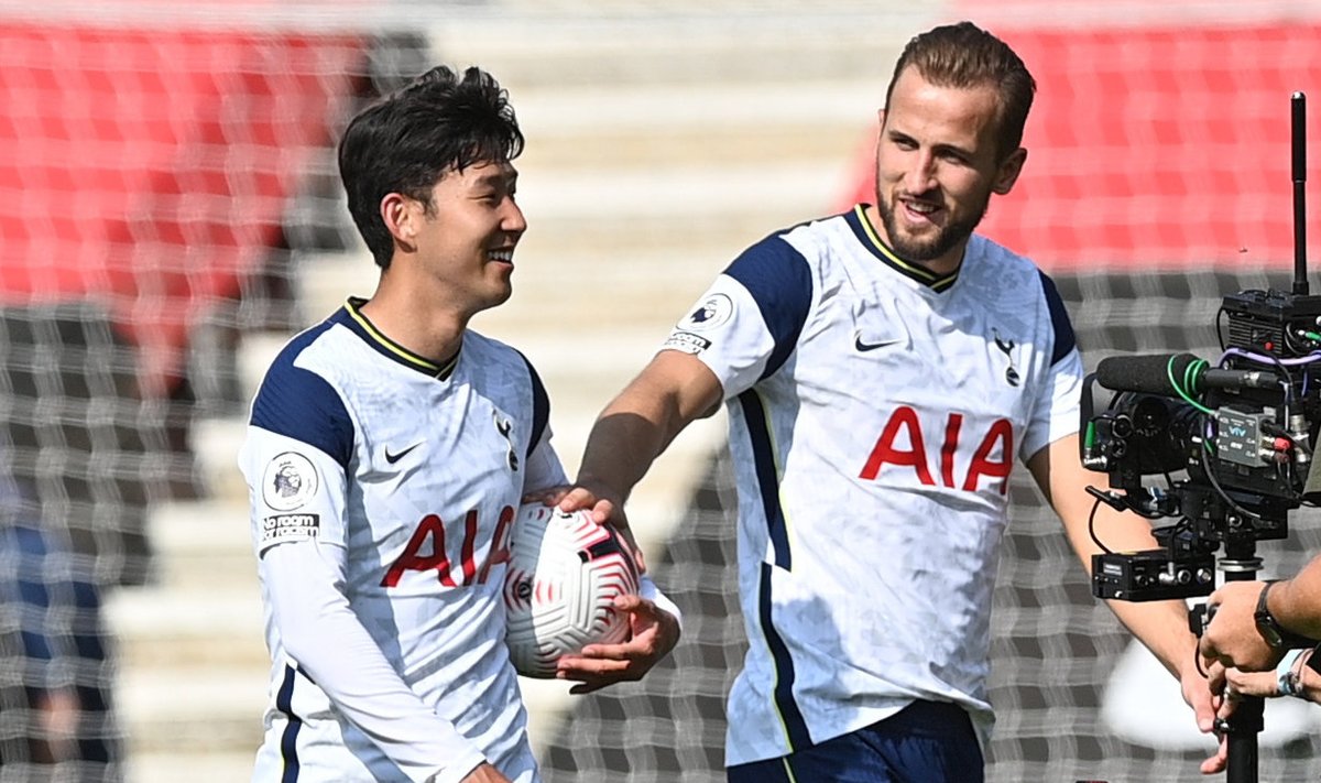 Heung-min Son (vasakul) ja Harry Kane.