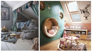 ФОТО | 20 стильных идей, как оборудовать детскую комнату в мансарде