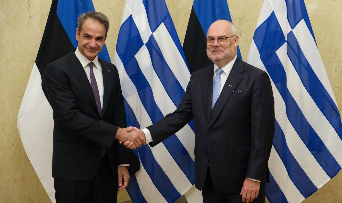 President Alar Karise ja Kreeka peaminister Kyriakos Mitsotakise kohtumine