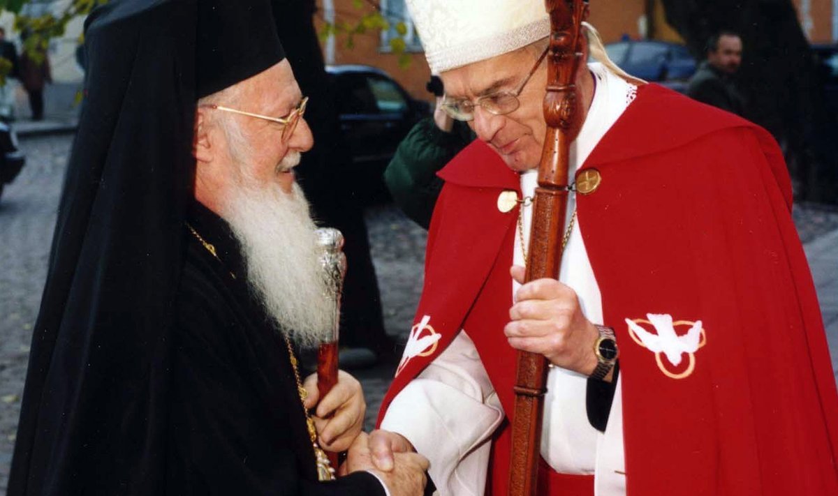 Patriarh Bartolomeus ja EELK-i eelmine peapiiskop Jaan Kiivit