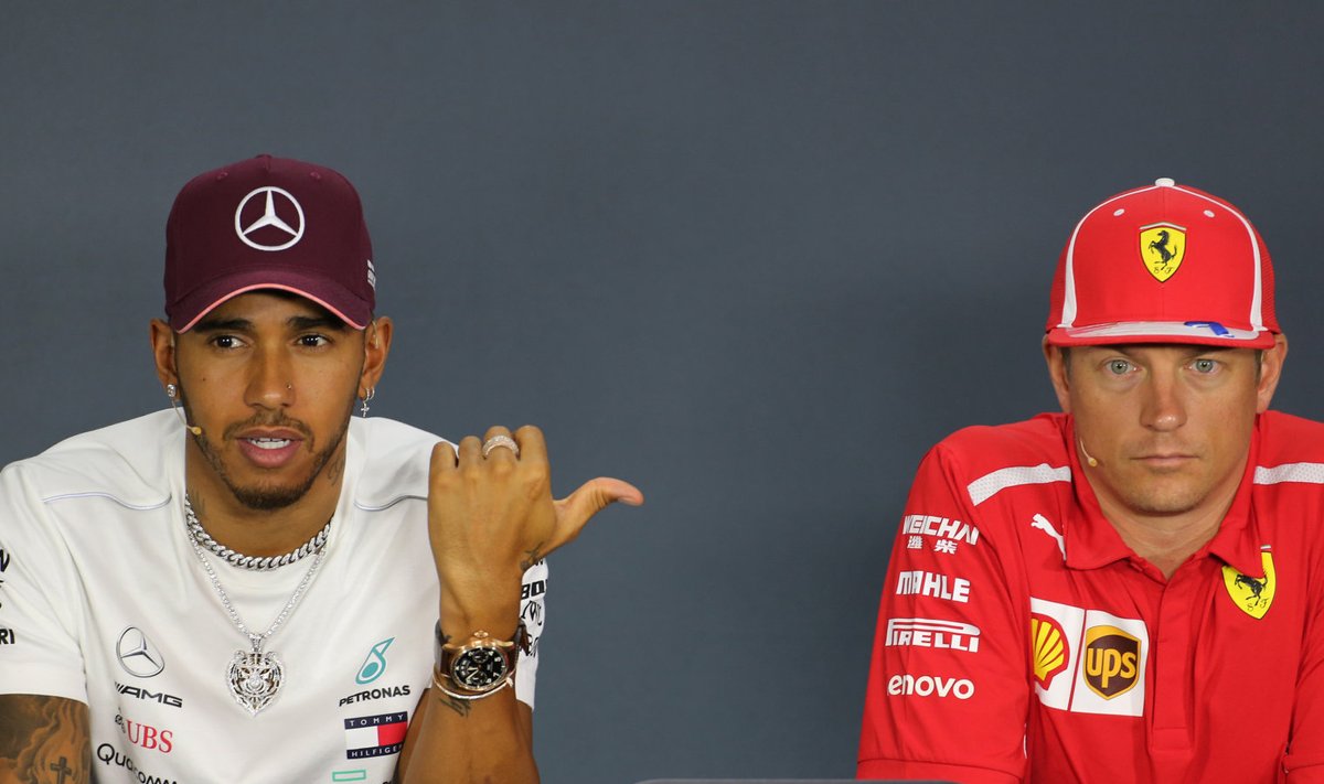 Lewis Hamilton ja Kimi Räikkönen