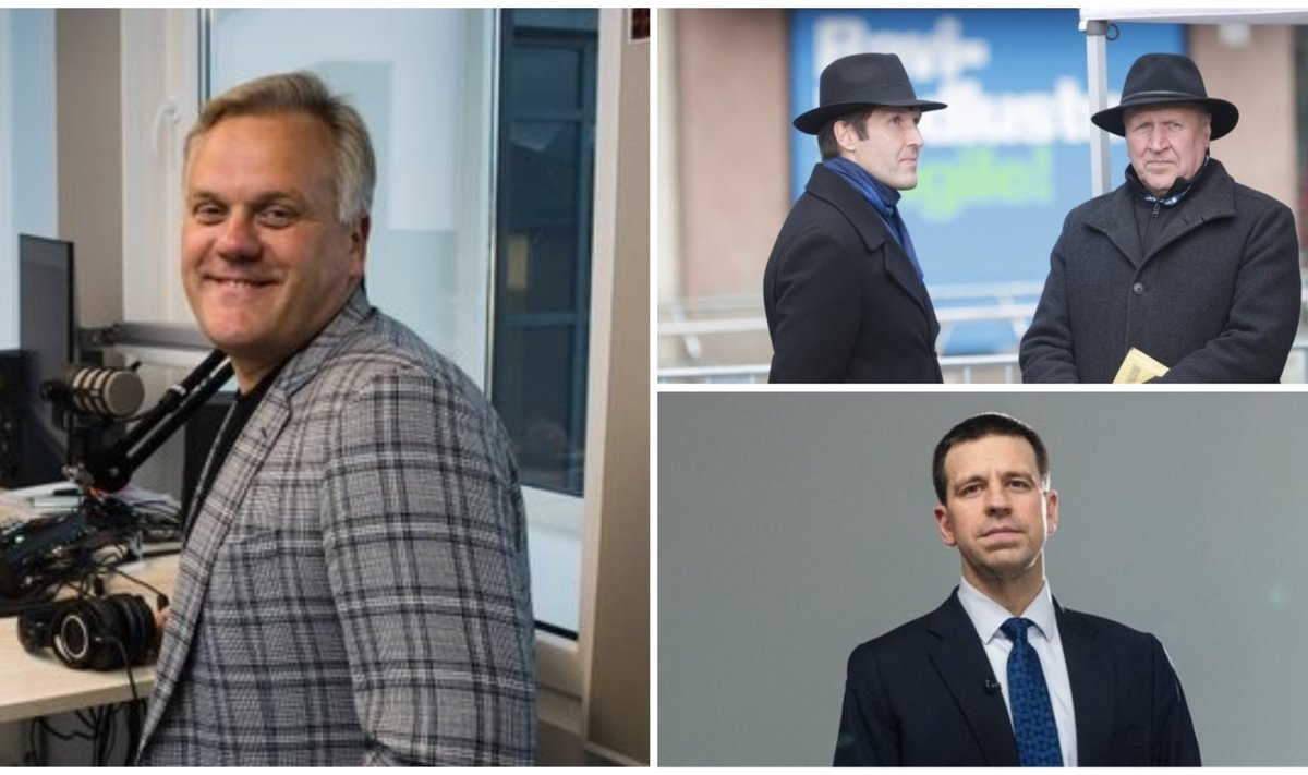 Vasakul Keit Kasemets, paremal üleval Martin ja Mart Helme, all Jüri Ratas