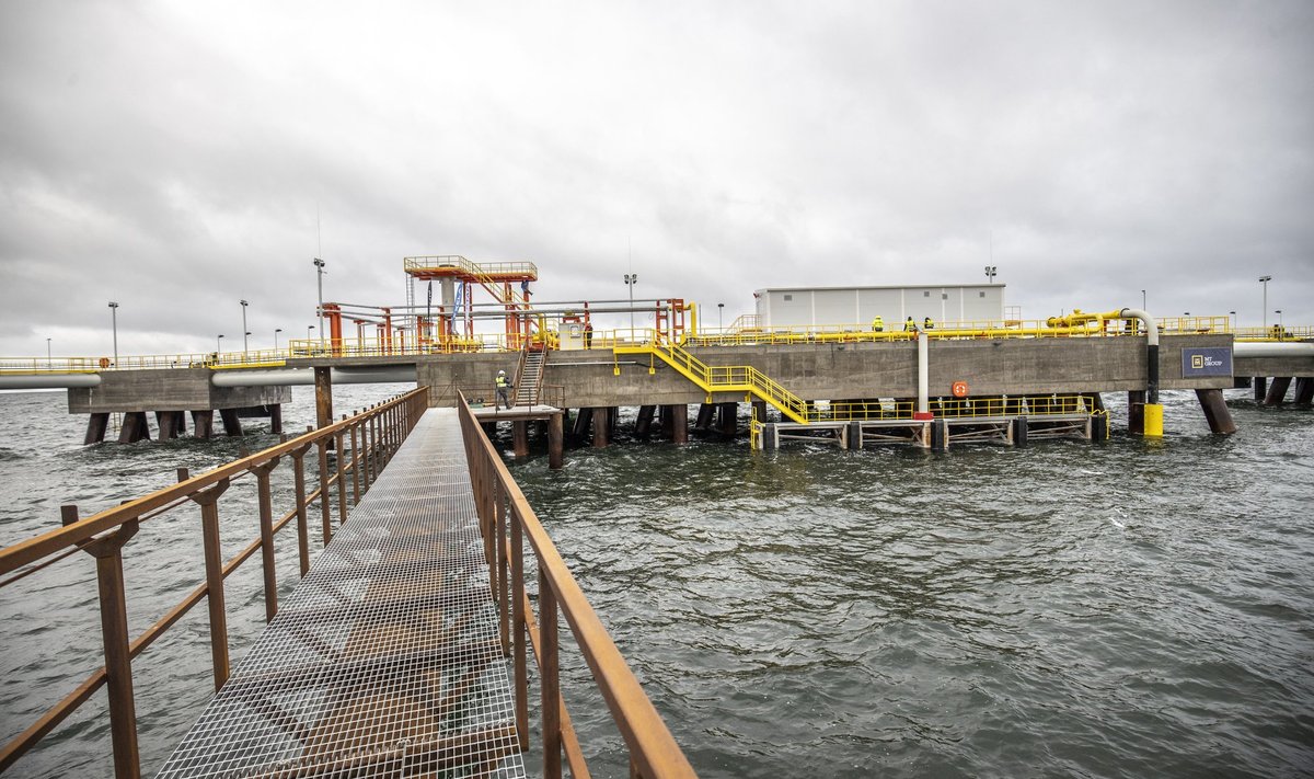 Paldiski LNG terminali kai. Elering oma gaasitorustiku seal praegu kasutada ei saa.