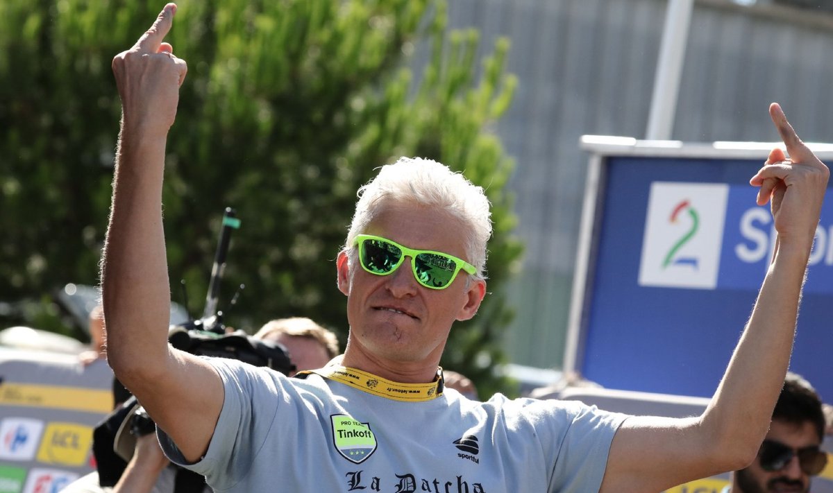 Oleg Tinkov 13. juulil Tour de France'i 11. etapi finišis.