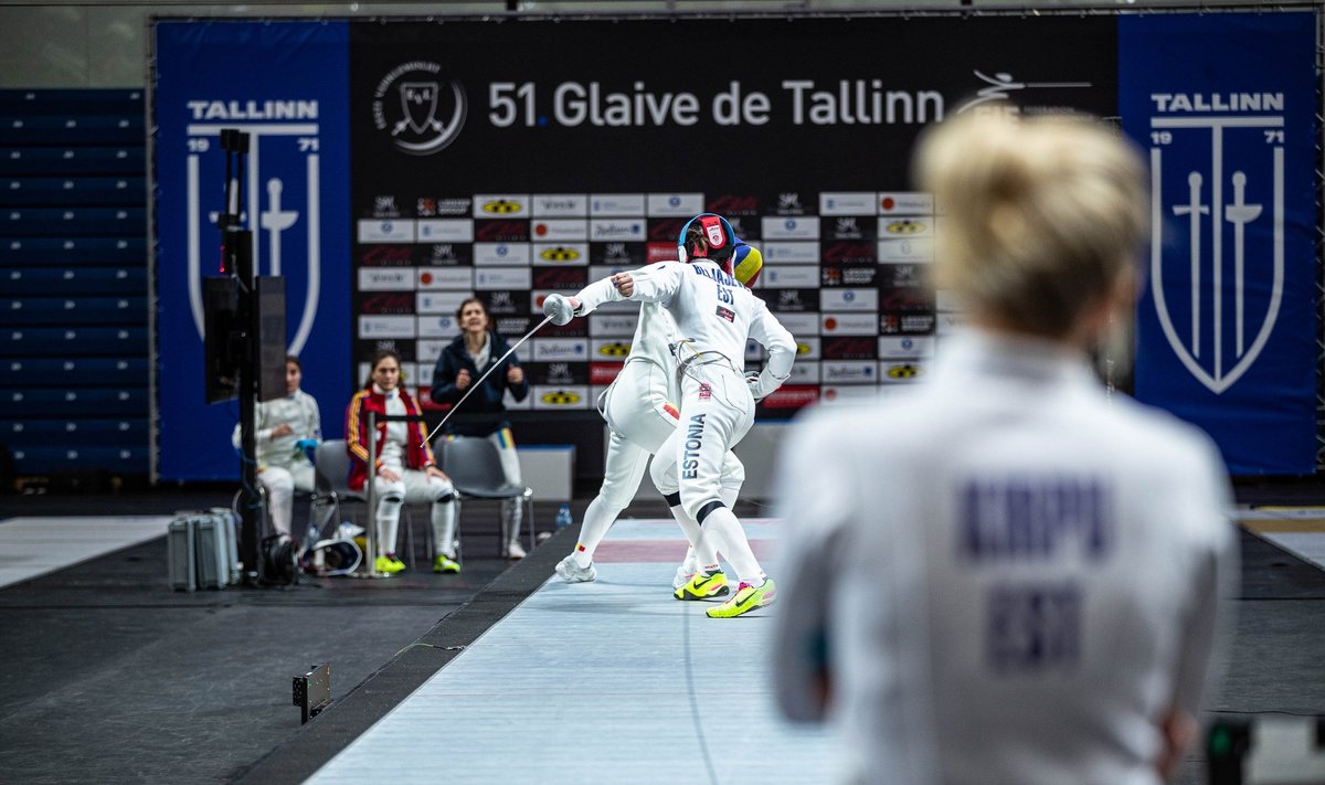 Erika Kirpu (esiplaanil) jõudis eestlannadest medalimatšidele kõige lähemale.