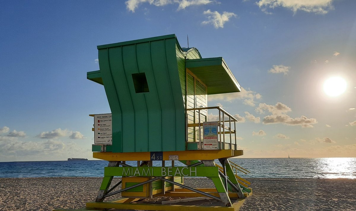 1915. aastal asutatud Miami Beach on üks USA kuulsamaid rannakuurorte.