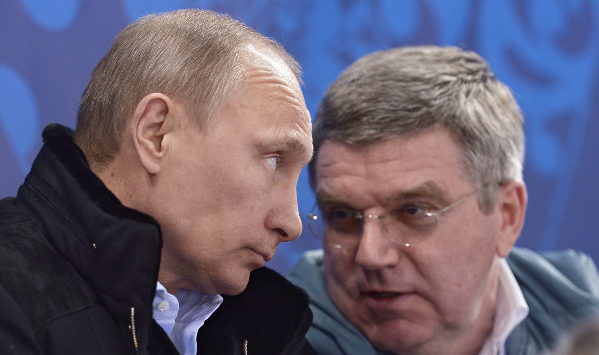 Vladimir Putin ja Thomas Bach 2014. aastal.