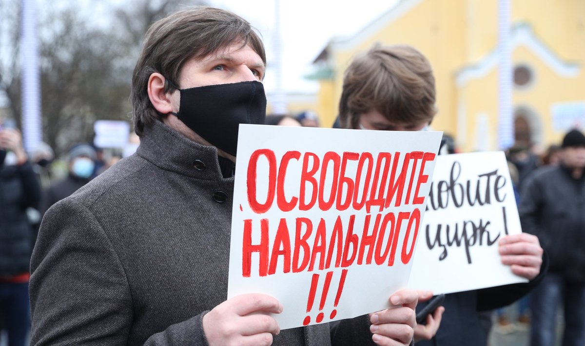 Aleksei Navalnõi toetusmeeleavaldus Vabaduse väljakul
