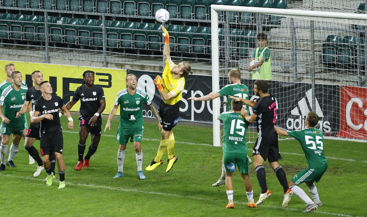 FCI Levadia (rohelises) vs Nõmme Kalju.