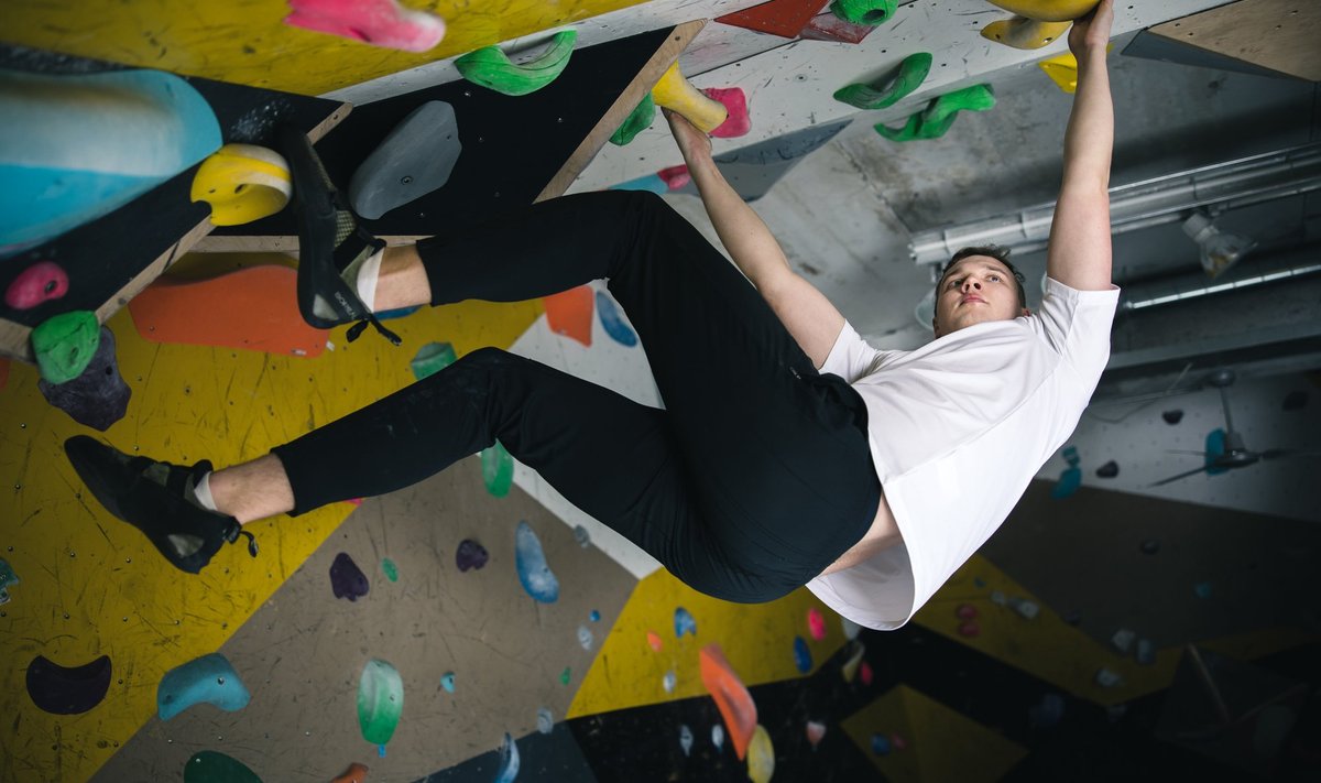 Liikumise kirg ei ole Kasparit jätnud. Nüüd tegeleb ta bouldering’i ehk rahnuronimisega.