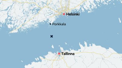 Soome lahes põlev tankerlaev.