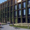 ФОТО | В Таллинне строится первое “зеленое” офисное здание с живыми растениями на фасаде