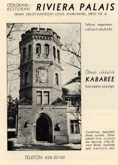 Reklaam trükisest “Eesti kuurordid ja suvituskohad : album-juht = Kur- und Badeorte Estlands“. 1934.