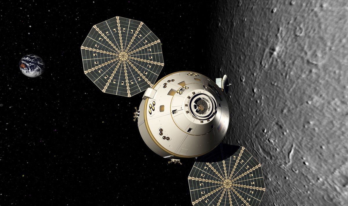 Orion Kuu orbiidil- kunstniku nägemus