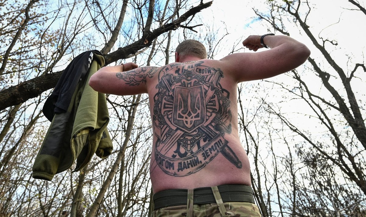 Ukraina sõdur puhkehetkel