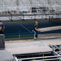 FOTOD | Algas Tallinnas toimuva WTA turniiri tribüünide ehitus
