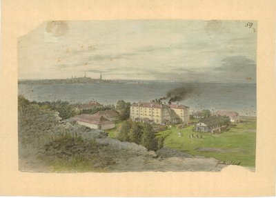Carl Friedrich Christian Buddeus. Suhkruvabrik Strietbergil. Akvarellitud itaalia pliiats. 1830. aastad.