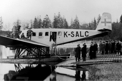 Lennufirma Aero lennuk Junkers G-24 vajas reisijate maale laskmiseks silda.
