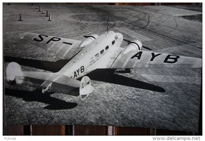 LOT lendas lennukitega Lockheed Model 10 Electra. https://www.delcampe.net