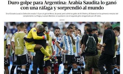 Argentina väljaanded on ahastuses, et nende meeskond kaotas