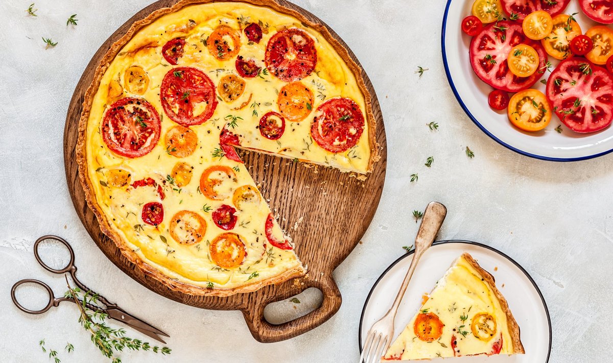 Krõbeda põhjaga tomati-quiche'i