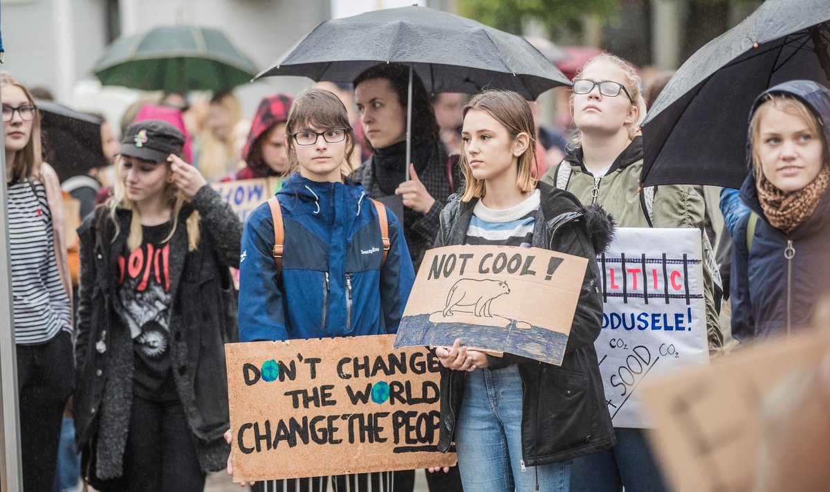 Kliimastreik Tartus 2019. aastal.